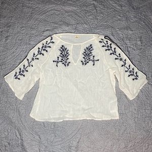 embroidered hollister blouse